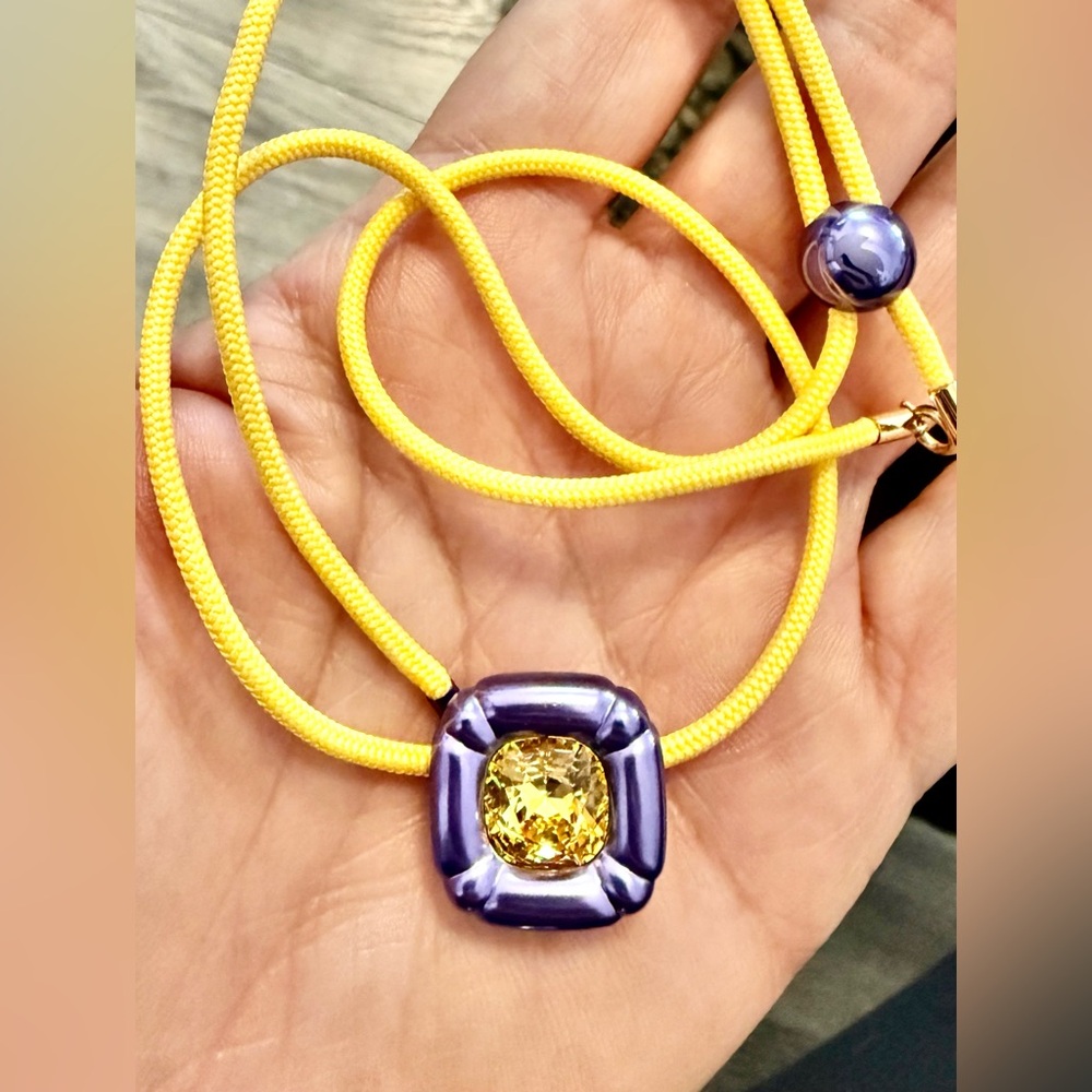 Swarovski Purple and Yellow Necklace/ bracelet NWT. Free with a $500 purchase.